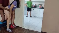 Play Hot Latina Wife Cheats with a Big Black Cock While Husband Cooks