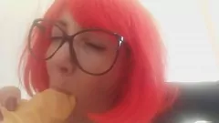Play Begging for a Filled Holes Overflow: Anal Dildo Play and Cum-Filled Mouth