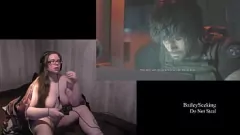 Redare Nude Resident Evil 3 Stream: Gamer cu cerneală cu fund mare și țâțe mari expuse