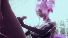 Reproducir Anime Hentai sin censura: Sexo duro con cosplayer asiático con un gran impulso en 3D
