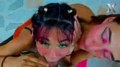 Play Latina Teens Candy and Jasmin's Intense POV Blowjob Session